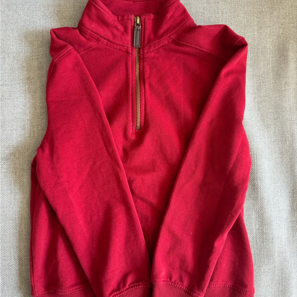Red Half-Zip Pullover